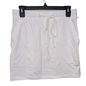 Open Edit Stretch Cotton Pull-on Skirt In White S New With Tags